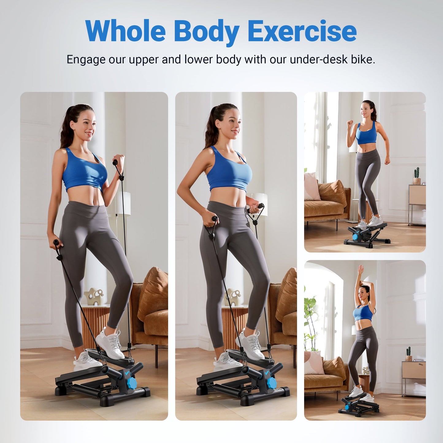Mini Stair Stepper - 330lbs Capacity, Portable Home & Office Workout