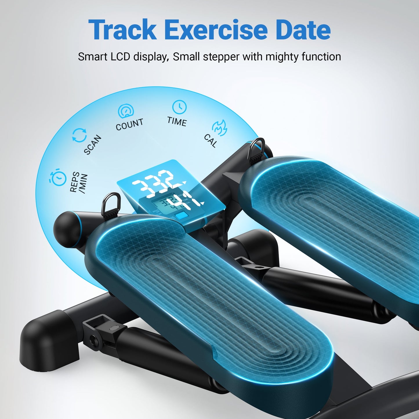 Mini Stair Stepper - 330lbs Capacity, Portable Home & Office Workout