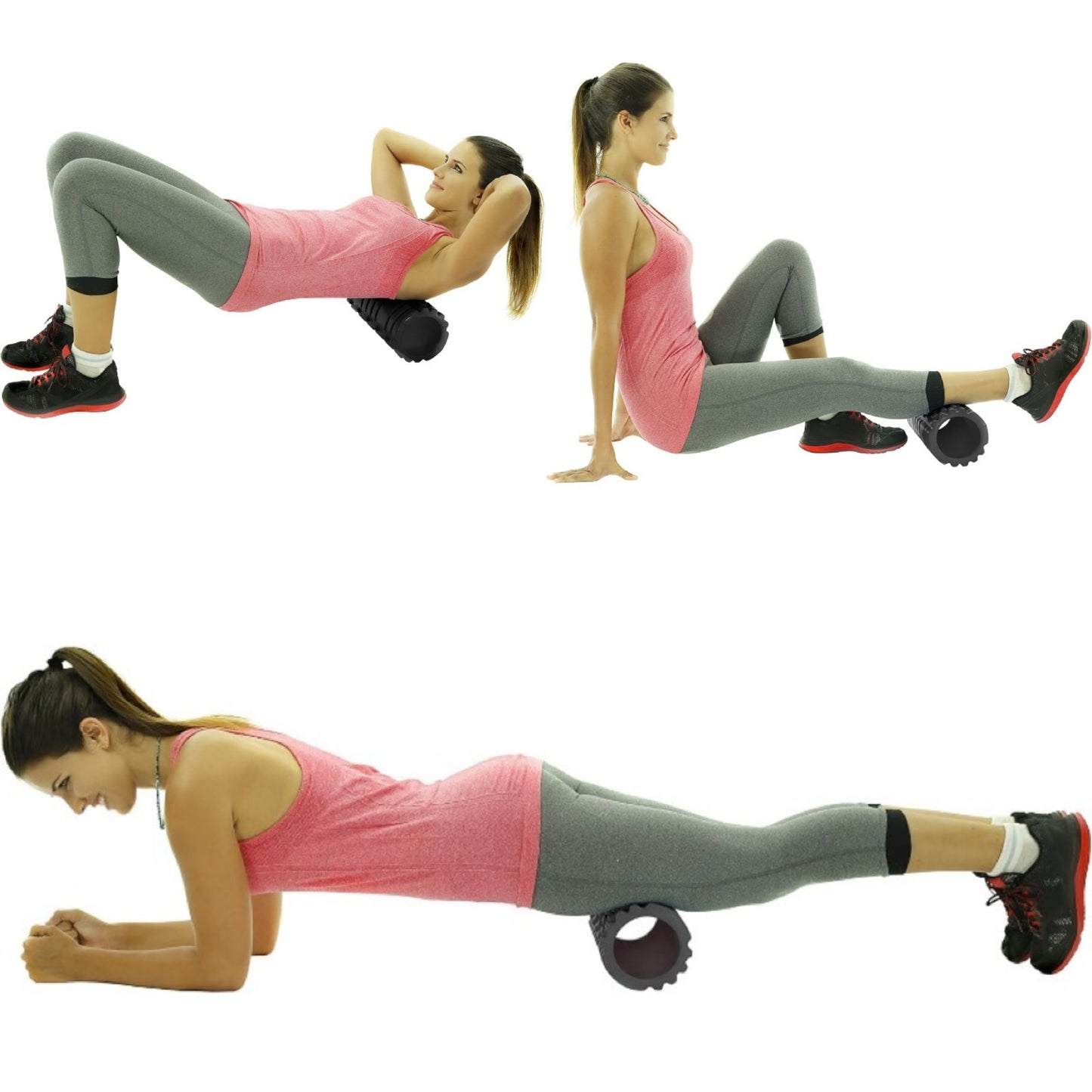 The foam roller Kit With adjustable back tensioner waist device set relieve chronic lower back pain, ergonomic design, suitable for fitness, yoga and Pilates, enhance flexibility, improve balance, help muscle relaxation