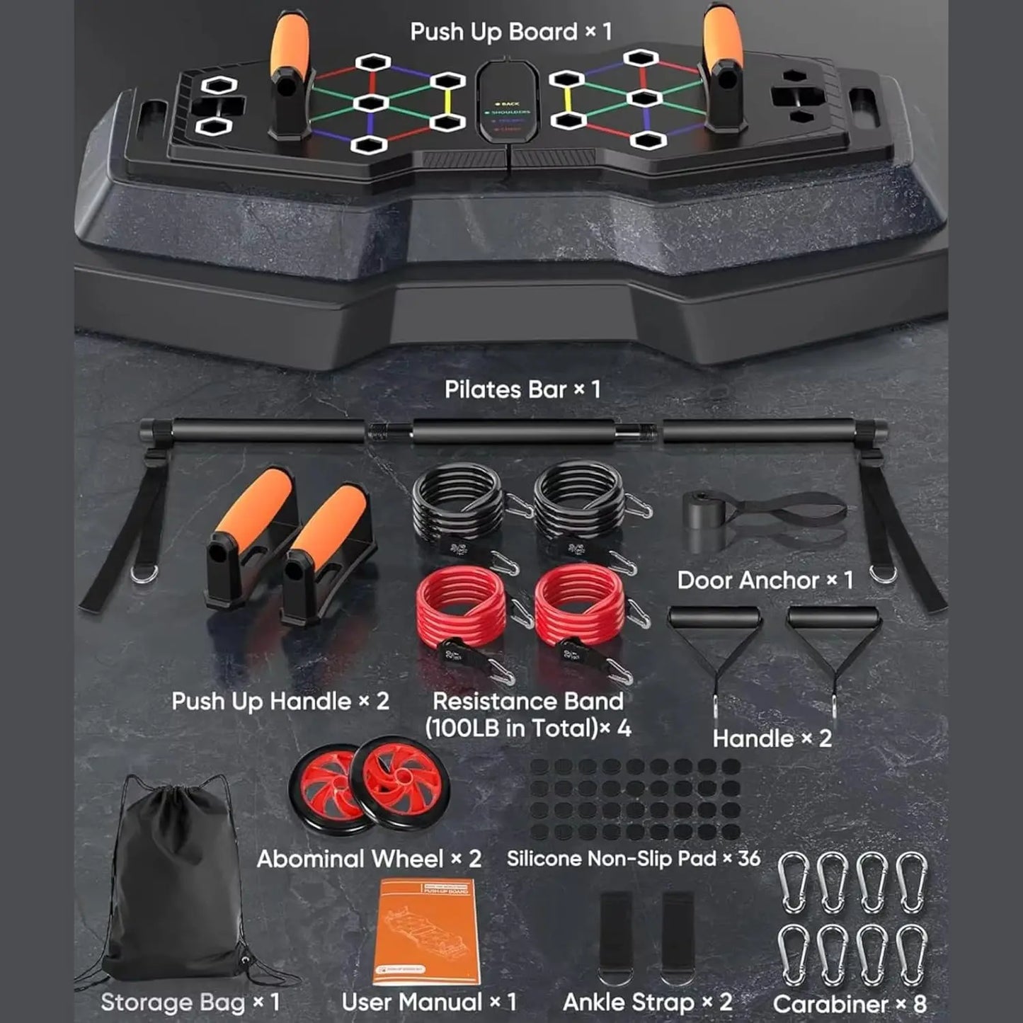 Portable Push Up Board, 25-In-1