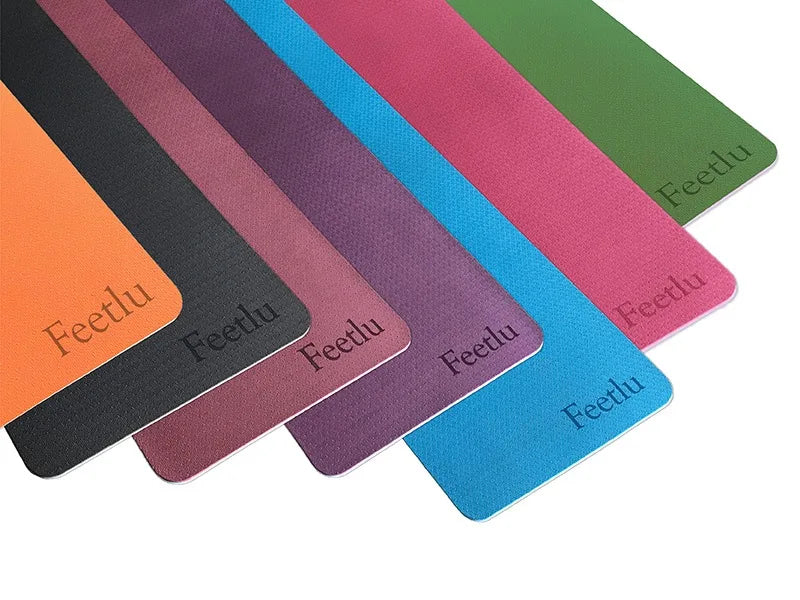 Yoga Mat with Strap – 10mm & 12mm Thick Yoga Mat, Non-Skid Dual Surface Workout Mat, Eco-Friendly POE Yoga Mats
