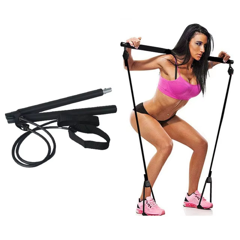 Pilates Bar Kit with Resistance Bands – Full Body Workout Stick