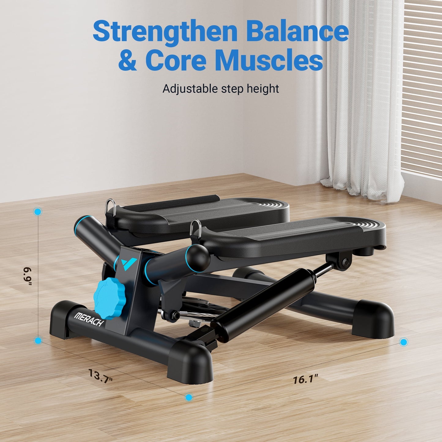 Mini Stair Stepper - 330lbs Capacity, Portable Home & Office Workout
