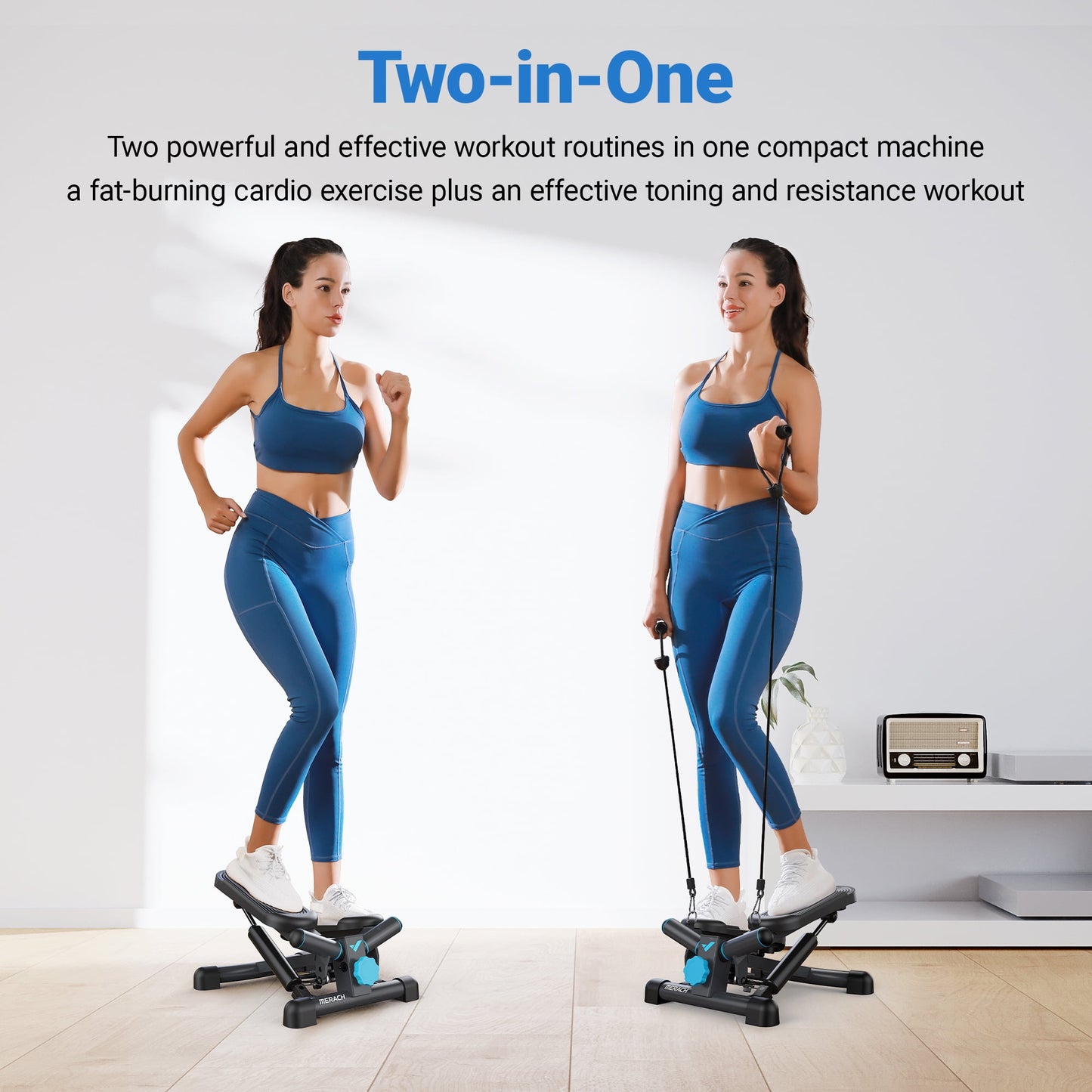 Mini Stair Stepper - 330lbs Capacity, Portable Home & Office Workout
