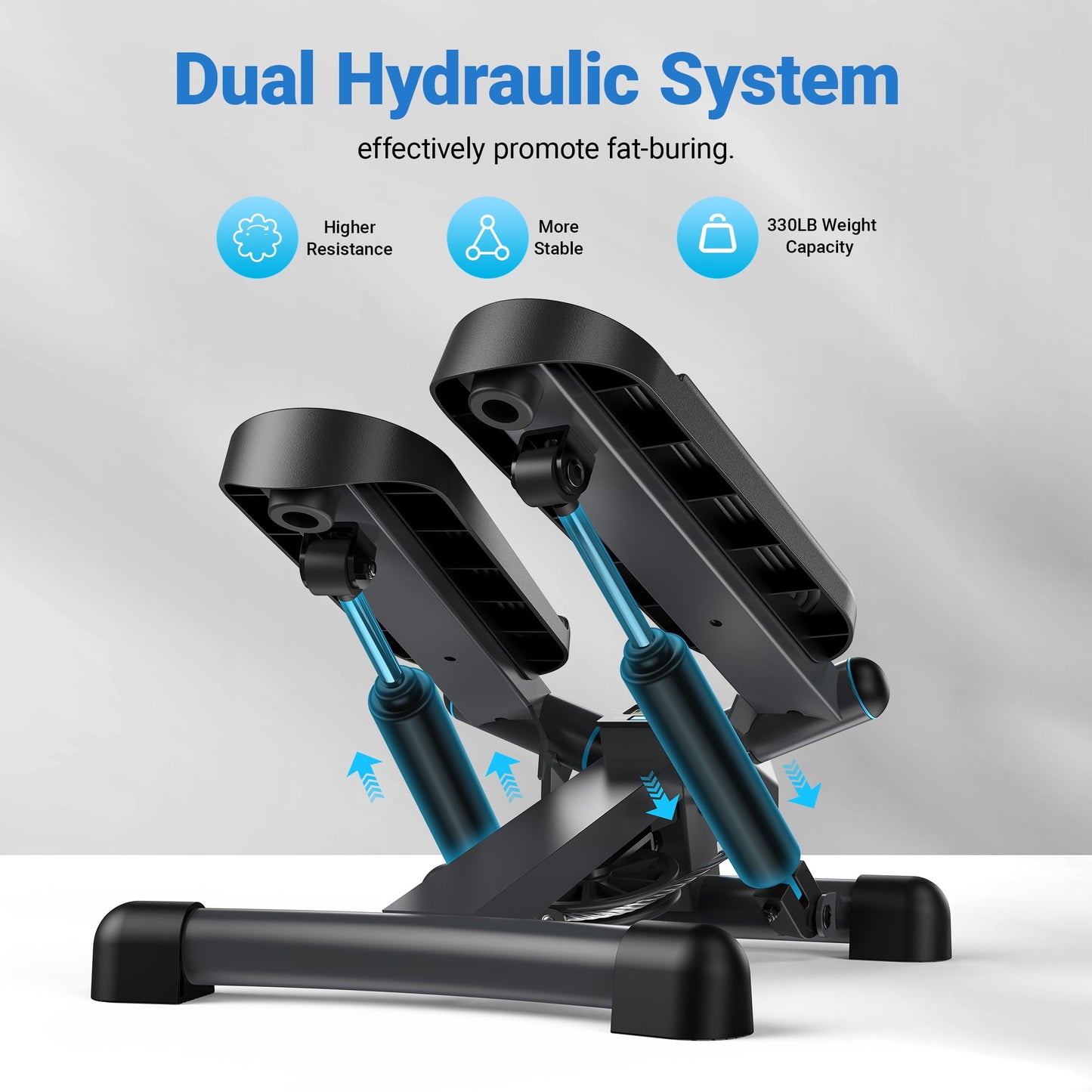 Mini Stair Stepper - 330lbs Capacity, Portable Home & Office Workout