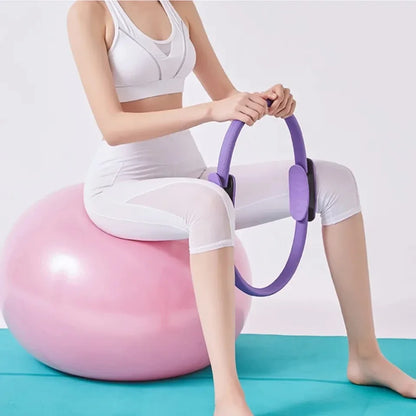 Yoga Fitness Ring Circle Pilates Women Girl Exercise Home Resistance Elasticity Yoga Ring Circle Gym Workout Pilates Accessories
