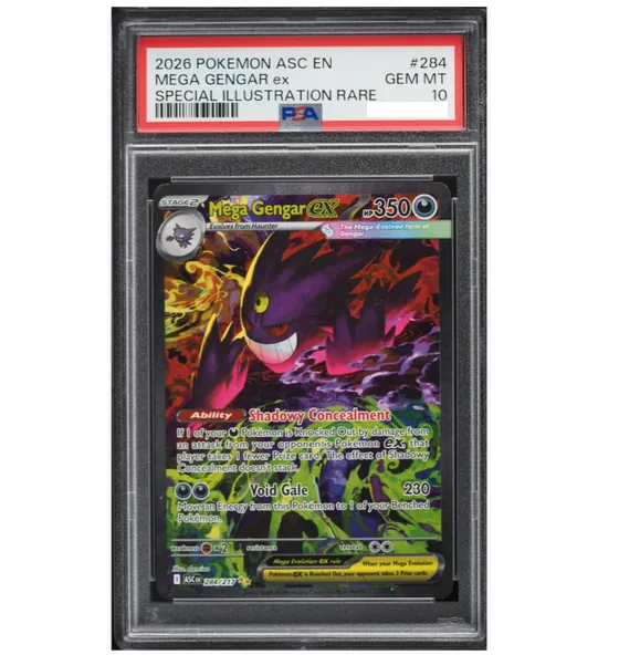 MEGA GENGAR EX SIR, graded PSA 10
