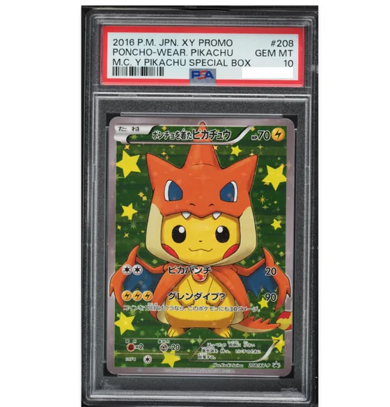 PIKACHU PONCHO, graded PSA 10